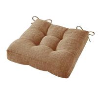LUYSGBXR Square Seat Cushions with Straps Linen Windowsills Bench Chair Seats Patio Pads Bay Window Mats For Garden Home(Brown 31,45x40x6cm)