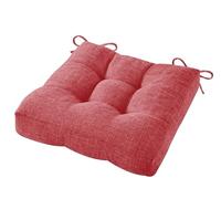 LUYSGBXR Square Seat Cushions with Straps Linen Windowsills Bench Chair Seats Patio Pads Bay Window Mats For Garden Home(Red 19,55x50x6cm)