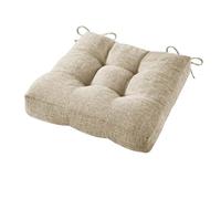 LUYSGBXR Square Seat Cushions with Straps Linen Windowsills Bench Chair Seats Patio Pads Bay Window Mats For Garden Home(Khaki 5,50x50x6cm)