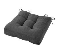 LUYSGBXR Square Seat Cushions with Straps Linen Windowsills Bench Chair Seats Patio Pads Bay Window Mats For Garden Home(Dark Grey 36,40x35x6cm)