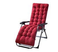 LUYSGBXR Sun Lounger Cushions Patio Chaise Lounge Pad Indoor Outdoor Chair Cushion For Travel Holiday(Red)
