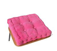 LUYSGBXR Thickened Corn Kernel-Shaped Futon Cushion Tatami Office Chair Round Sofa(Rose Red-Square,38x38cm)