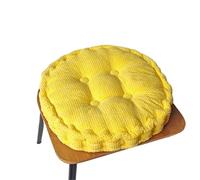 LUYSGBXR Thickened Corn Kernel-Shaped Futon Cushion Tatami Office Chair Round Sofa(Yellow-Round,38x38cm)