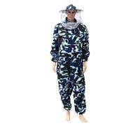 LUYSGBXR Traje de apicultura para principiantes, traje de seguridad con velo, capucha protectora, traje de apicultura profesional, cuerpo completo, para el hogar, antiabejas (verde-1, L)
