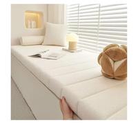 LUYSGBXR Velvet Waterproof Long Bench Cushions Mattress Bay Window Pads Chair Seat Decorative Garden(White 1,210x30x4cm)