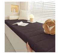 LUYSGBXR Velvet Waterproof Long Bench Cushions Mattress Bay Window Pads Chair Seat Decorative Garden(Dark Brown 26,110x35x4cm)