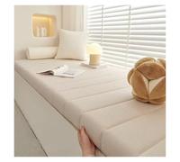 LUYSGBXR Velvet Waterproof Long Bench Cushions Mattress Bay Window Pads Chair Seat Decorative Garden(Light Khaki 2,110x30x4cm)