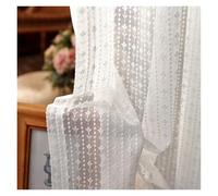 LUYSGBXR White Embroidered Voile Curtains For Bedroom Window Curtain For Living Room Sheer Tulle Blinds Drapes(3.Grommet Top(Rings),1pcs W150xH260cm)