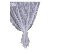 LUYSGBXR Window Screen Warp Knitted Bed Coffee 1PC Wavy Edges On Both Sides White Lace Curtains For Living Room Bedroom(W70xH120cm)