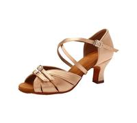 LUYSGBXR Zapatos Baile Latino Zapatos de Baile Latino for Mujer, Zapatos de Baile de salón, Baile en Barra, Salsa, Tango Moderno, Zapatos Latinos de tacón Alto Ajustables for niñas y Mujeres(Blue,42)