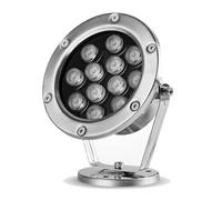 LuysmengEU LED Underwater Landscape Light Low Voltage 12/24V IP68 Waterproof Stainless Steel Spotlight for Park Fountain Swimming Pool Pond Lights(Yellow,9W-24V)