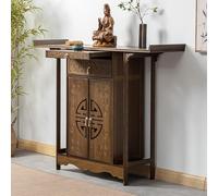 LuysmengEU Mesa de Santuario Budista de Madera Maciza, Altar de meditación de Estilo Chino con Espacio for Guardar Incienso y artículos Esenciales de oración.(140 * 108cm)