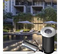 LuysmengEU Mini IP68 Waterproof Stainless Steel Embedded LED Spotlight Low Voltage Underwater Light, For Pool, Deck, Stairs, Dock, Fountain, Outdoor In-Ground Lighting(Yellow,42x72mm(12V))