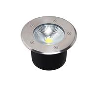 LuysmengEU Outdoor Underground Lamp, Low Voltage 24V COB Spotlight Stainless Steel Embedded IP68 Waterproof Landscape Lights for Pool Patio Fountain(White,7W)