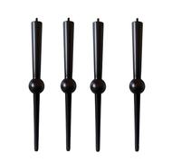 LuysmengEU Patas de Muebles Madera Simples, Color Negro y Blanco, Paquete 4 Piezas, Capacidad Carga de 400 kg, con métodos instalación Varilla roscada y Placa de Hierro.(Black Spiral Rod,75cm/29.5in)