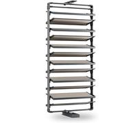 LuysmengEU Zapatero Giratorio, Mueble Zapatero Moderno, Zapatero for la Entrada, Organizador de Zapatos Multifuncional de 360° for el hogar, de pie y Cerrado.(Grey,12 Floors)