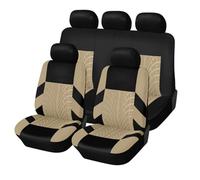 LUYSNDFG Fundas Asientos Coche para Ford Edge Plug-in Hybrid, Funda Asiento Coche Universales Delanteros Y Traseros Juegos de Cubreasientos Compatibles con Airbags,A Beige
