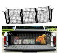 LUYSNDFG Red de Carga para Pickup para Fits Ford Ranger Raptor 2018-2024,Organizador de Malla de Carga para camión con 3 Bolsillos Red de Almacenamiento para Cama de camioneta Pickup,A 130 * 30