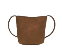 LUYUANY Bolso Bandolera Vaquero De Cubo Occidental Personalizado para Mujer, Hombro Tipo Retro Gran Capacidad, Ligero, Lujo, A La Moda-marrón