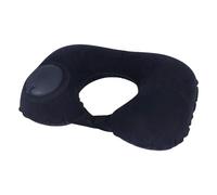 LUYYBDBG Almohada de Viaje Almohadas para Aviones, Inflable Súper Ligera Y Portátil El Cuello, Automática Las Vértebras Cervicales En Forma U, 1 Ud -Negro