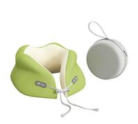 LUYYBDBG Almohada de Viaje para El Cuello, Dormir con Protección Las Vértebras Cervicales del Coche, En Forma U, Portátil Avión-Verde