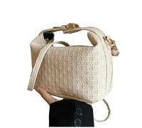 LUYYBDBG Bolsos de Mujer Bolso Textura Nicho, Tejido para Mujer, Cruzado Hombro Versátil Moda Mujer-Blanquecino