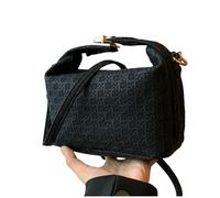 LUYYBDBG Bolsos de Mujer Bolso Textura Nicho, Tejido para Mujer, Cruzado Hombro Versátil Moda Mujer-Negro