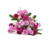 LUYYBDBG Flores Artificiales Flor De Jabón Imitación, Ramo Único, Clavel, Conjunto Rosas para Boda, Jabón, Seco Inmortal-Color Loto Morado