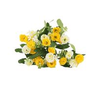 LUYYBDBG Flores Artificiales Flor De Jabón Imitación, Ramo Único, Clavel, Conjunto Rosas para Boda, Jabón, Seco Inmortal-Amarillo