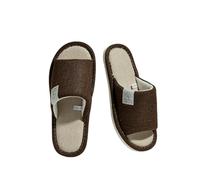 LUYYBDBG Slippers Uomo Biancheria Pantofole Traspirante Open-Toe Anti-scivolo Casa Scarpe-caffè-38-39