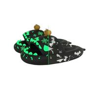 LUYYBDBG zapatillas de casa Halloween Pumpkin Night Thark Slippers Women Sandalia Luminosa Pareja Inicio Diapositivas Sin Deslizamiento Men Afuera Flip Flip-3-40-41