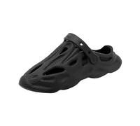 LUYYBDBG Zapatillas de casa Hombres Moda Verano Agujero Hueco Clogs Sandalias Al Aire Libre Antideslizantes Diapositivas Playa Cómodas Suaves Eva Sandalias-1-42