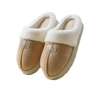 LUYYBDBG Zapatillas Pantallas De Algodón Peluches Parejas Invierno Hogar para Mujeres Sin Deslizamiento Lana Gruesas con Gruesa Tibia-mi-36-37