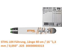 Luz 04 STIHL® L04 guía, longitud 40 cm / 16 "1,3 mm / 0,050" .325 luz fuerte