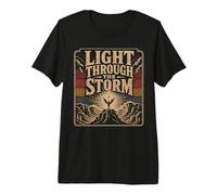 Luz a través de la tormenta Cruz Cris Camiseta Premium