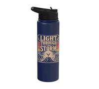 Luz a través de la tormenta Cruz Cris Stainless Steel Insulated Water Bottle