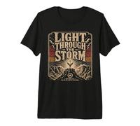 Luz a través de la tormenta Mateo 514 versículo bíblico Cristiano Camiseta Premium