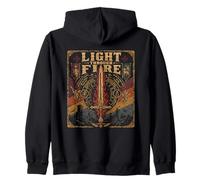 Luz a través del Fuego Armadura Cristiana de Dios Sudadera con Capucha