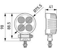 Luz adicional atornillado 1G0 357 111-002 HELLA