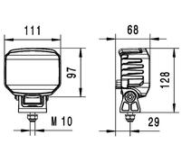 Luz adicional montaje exterior 1GA 996 488-001 HELLA