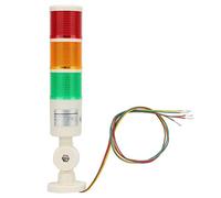 Luz advertencia LED, industrial Rojo/naranja/verde Indicador máquina CNC Señal alarma Luz torre Pila de seguridad con zumbador Sonido para máquinas herramientas, equipos mecánicos 24VD