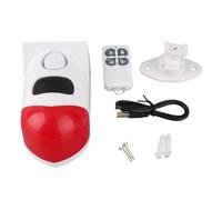 Luz Alarma Solar con Sensor Infrarrojo, Alarma Sonido y Luz para Granja y Huerto, Detección Humana y Advertencia Intermitente - Alta Sensibilidad, Fácil Instalación, Ideal para