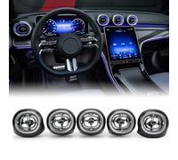 Luz Ambiental LED de Ventilación de Aire, Terisass 5pcs 64 Color Frontal LED Turbine Air Vent Kits de Luz Ambiental Reemplazo para Clase C W206 2022+