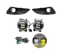 Luz Antiniebla Delantero Compatible with for Fiesta 2013 2014 2015 2016 2017 1 Set Front Bumper Fog Light Wire Harness Lamp Grille Cover(Size C 1 Set)