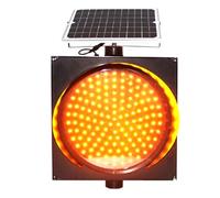 Luz Antiniebla LED Amarilla For Carretera Con Energía Solar,Luz De Advertencia LED Industrial Con Protector Solar,Luz De Freno,Adecuada For Intersecciones(400mm Solar Yellow flashing light)