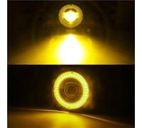Luz Antiniebla LED H11 30 W Coche Luz Circulación Diurna Tipo Ojo Ángel DRL 12 V para Ford para Fiesta V Vi Hatchback Van 2001 2002 2003 2004-2015 Coche Faro Principal Montaje(Yellow and Amber)