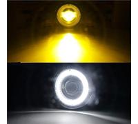 Luz Antiniebla LED H11 30 W Coche Luz Circulación Diurna Tipo Ojo Ángel DRL 12 V para Ford para Fiesta V Vi Hatchback Van 2001 2002 2003 2004-2015 Coche Faro Principal Montaje(Yellow and White)