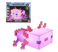 Luz Axolotl Minecraft - Lámpara Oficial con 5 Modos de Color, Decoración para Gamers, Funciona a Pilas