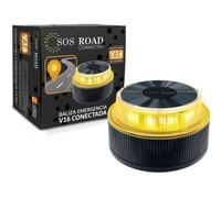 Luz baliza de emergencia para coche SOS Road Connected EL2024 V16/ Homologada/ Base Imantada/ Geolocalizable/ Funciona a Pilas