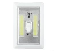 Luz COB inalámbrica que funciona con pilas con interruptor de encendido y apagado para iluminación de cobertizo y garaje, fácil montaje con tornillo o disco, no necesita cableado